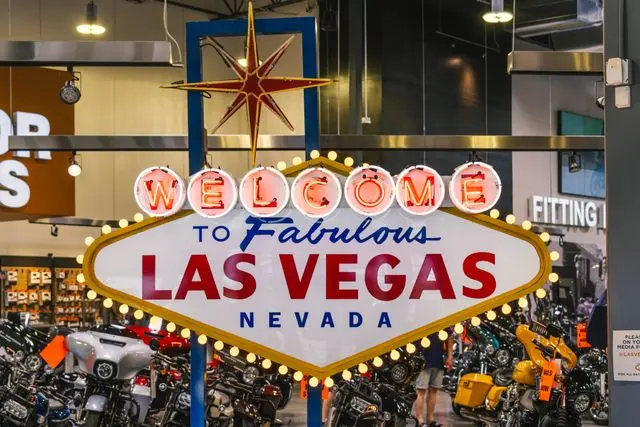 Welcome to Fabulous Las Vegas sign inside a Las Vegas attraction